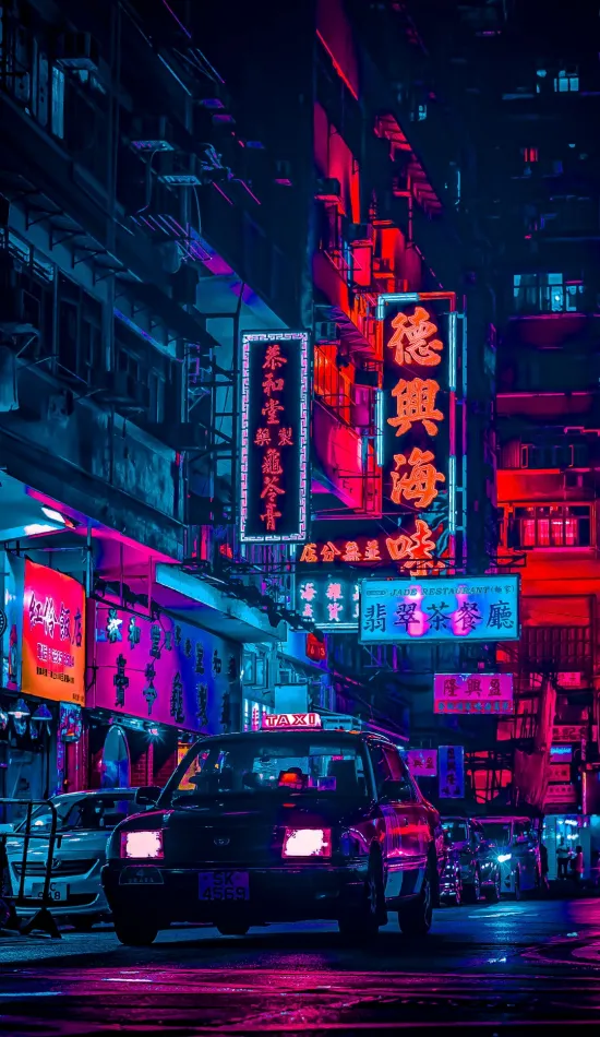 neon hong kong wallpaper