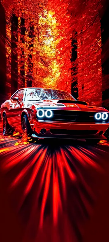 red dodge challenger wallpaper