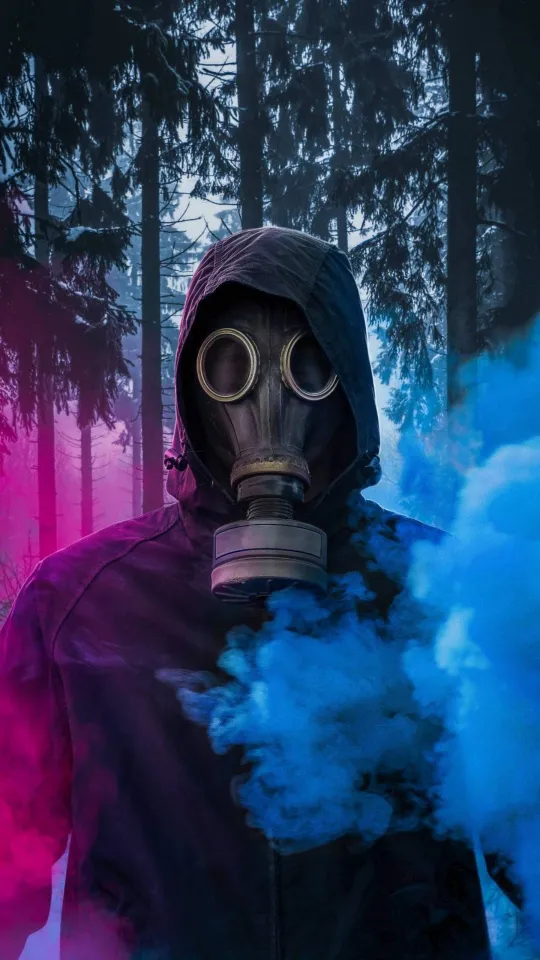 gas mask iphone wallpaper