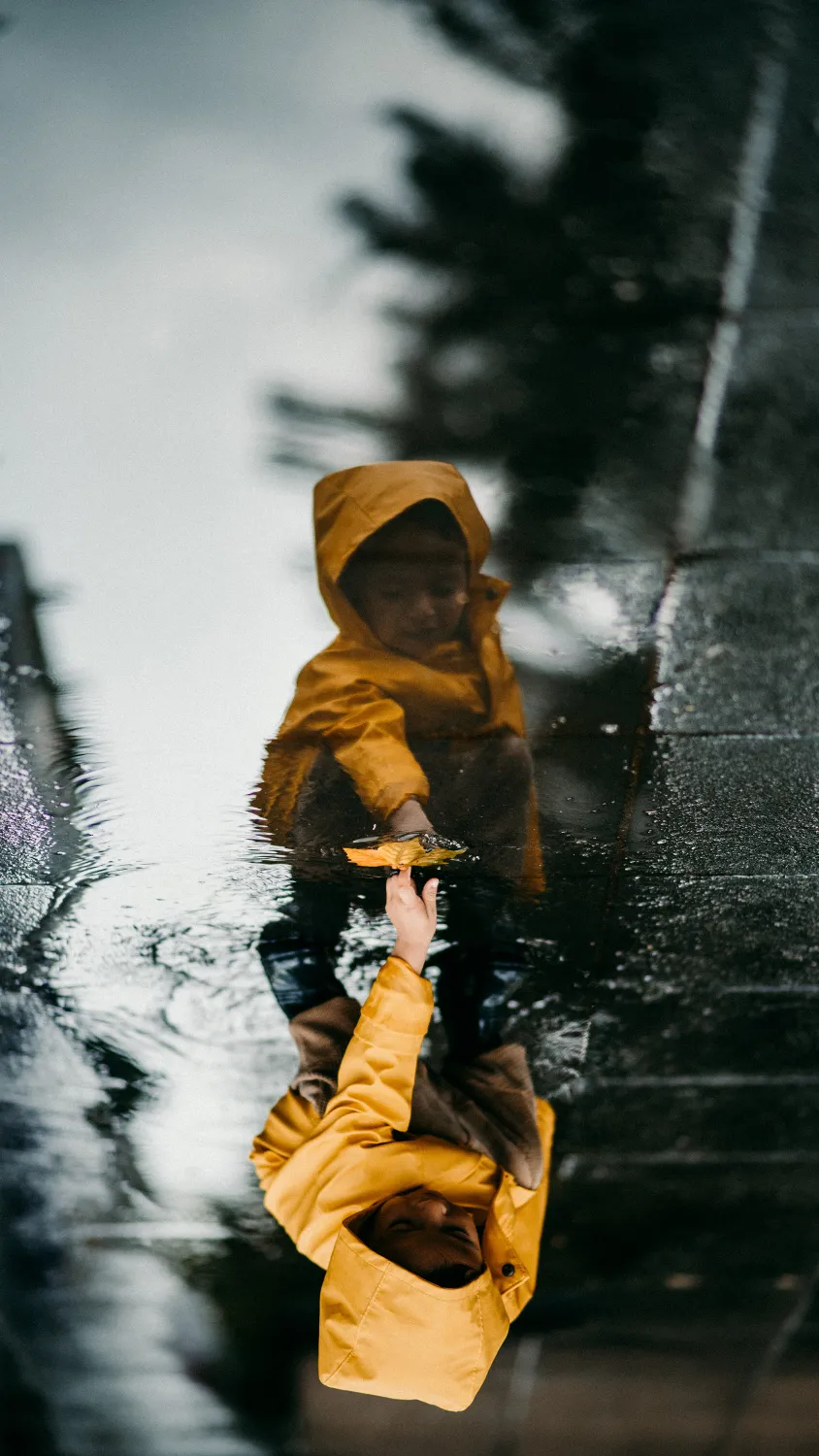 Yellow raincoat wallpaper