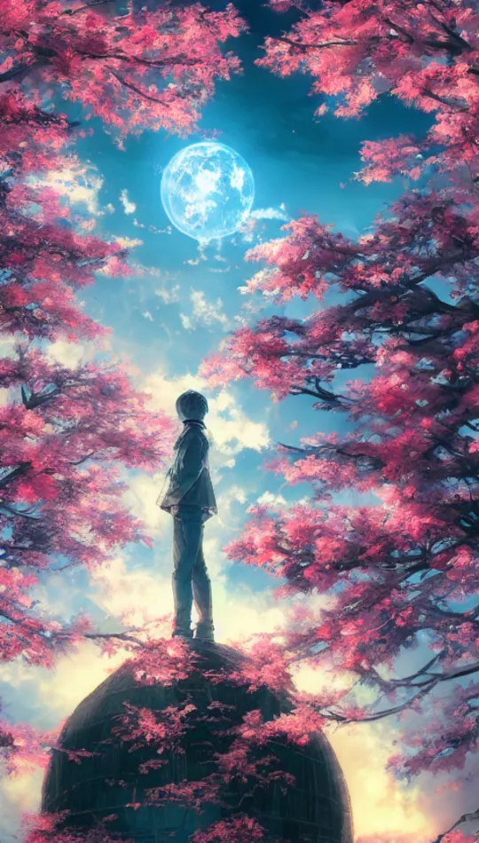 anime moon mobile wallpaper