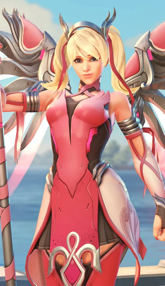 thumb for Pink Mercy Overwatch Game Wallpaper