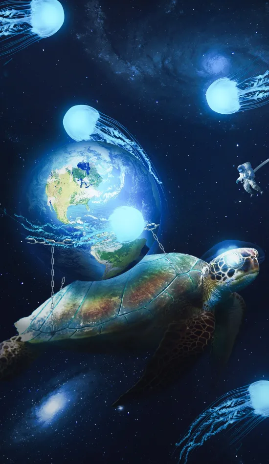 thumb for Big Turtle In Space Wallpaper