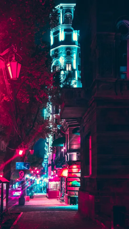 neon city wallpaper