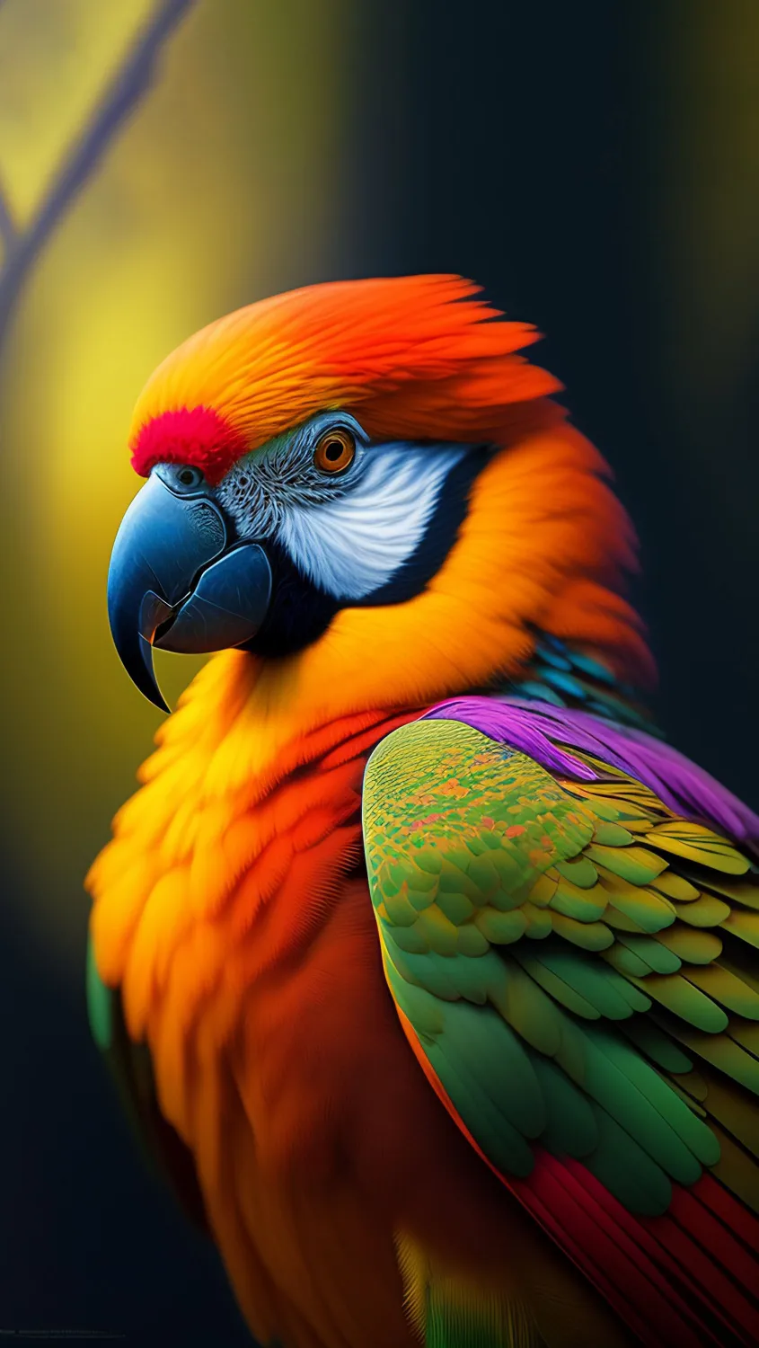 thumb for Ai Generated Parrot Wallpaper