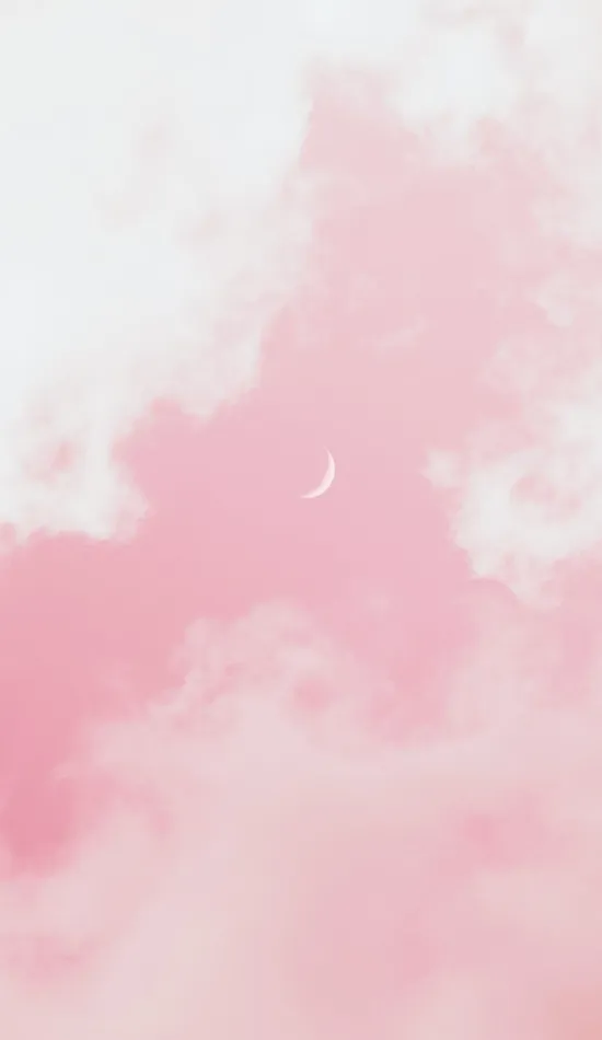 aesthetic pink moon wallpaper