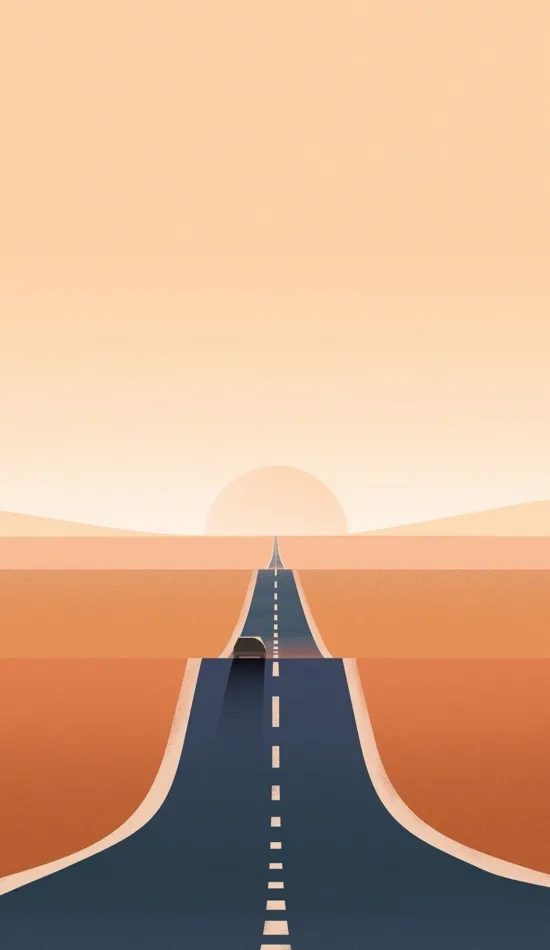 thumb for Sunset Road Desert Wallpaper