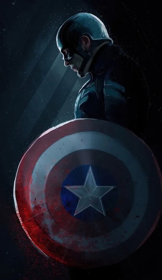 captain america dark wallpaper
