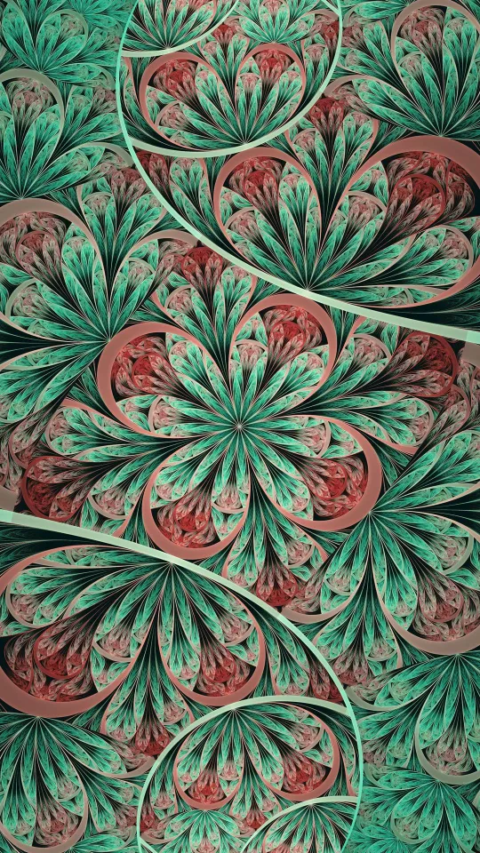patterns fractal flowers wallpaper