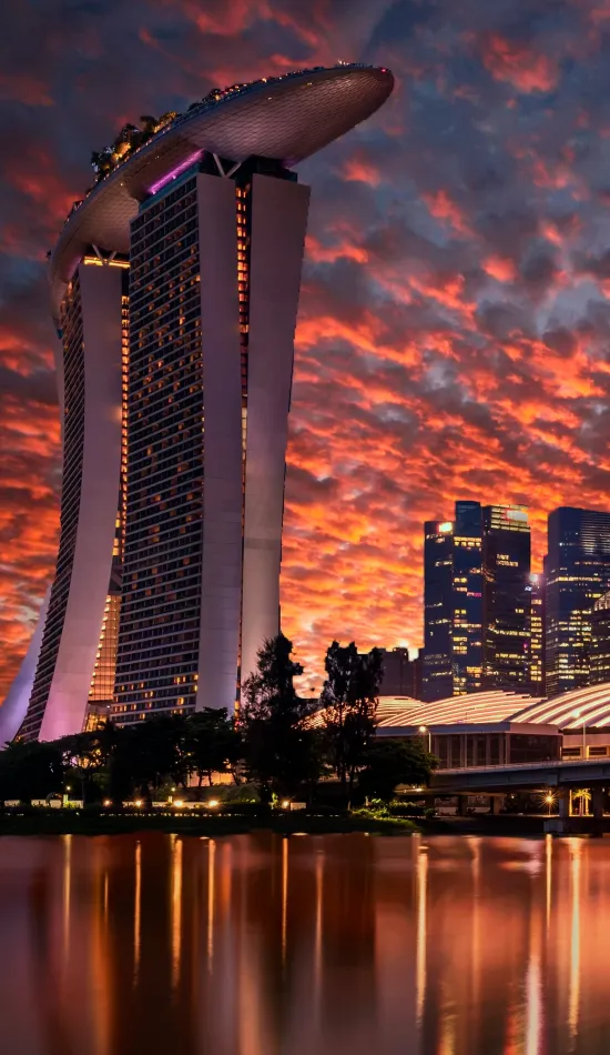 singapore skyscrapers marina bay wallpaper