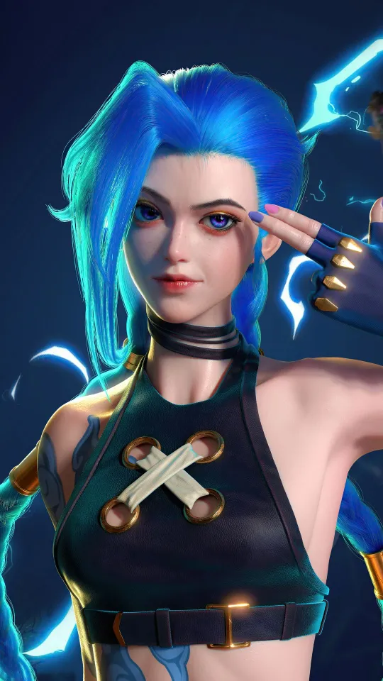 arcane jinx full hd 4k wallpaper