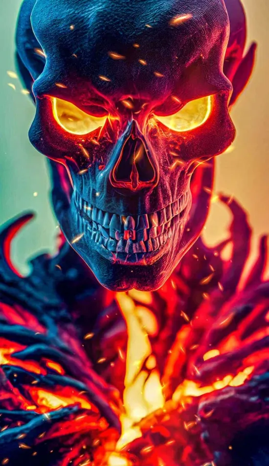 thumb for Fire Skull Wallpaper