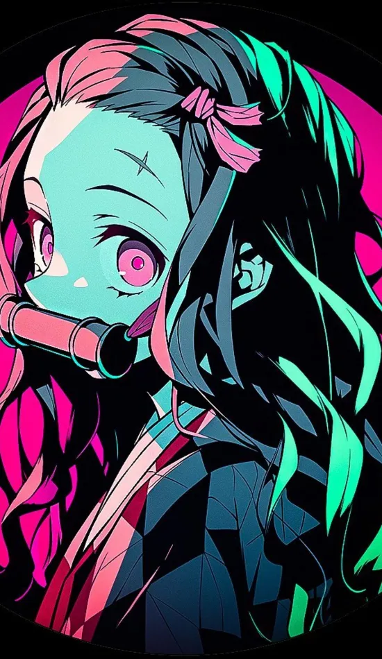 thumb for Nezuko Colourfull Wallpaper