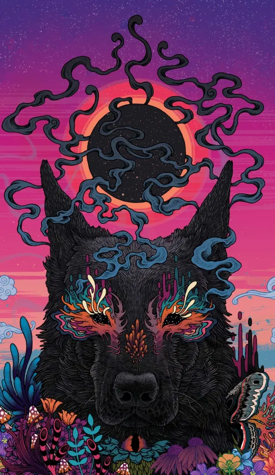 art black dog wallpaper
