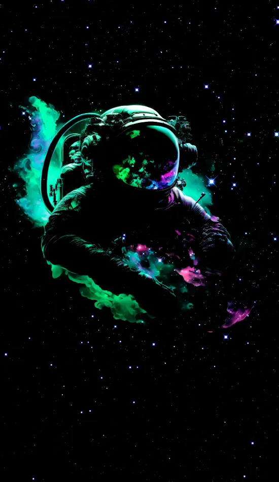 colorful astronaut art wallpaper