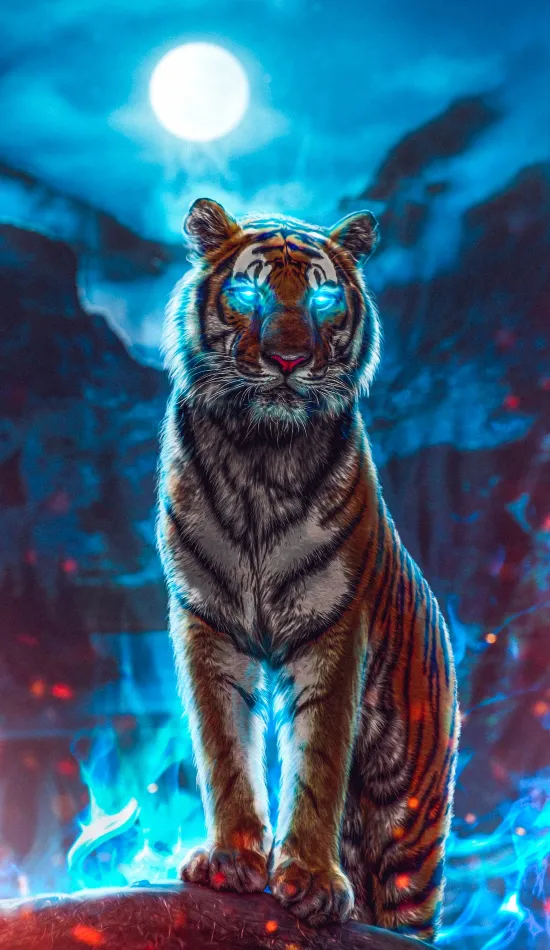 thumb for Neon Tiger Wallpaper
