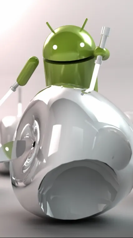 android logo killing apple wallpaper