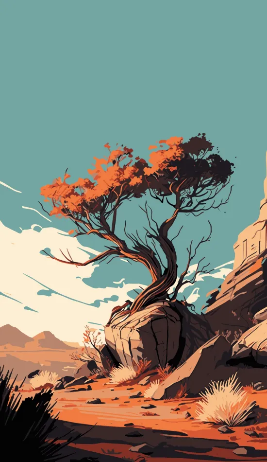 thumb for Desert Tree Wallpaper