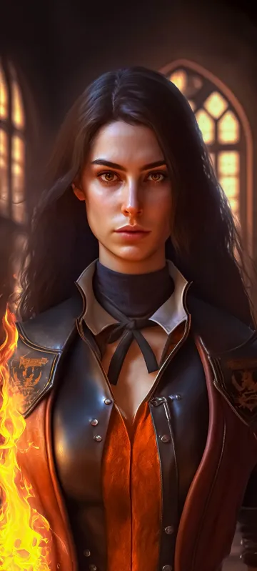 yennefer ai art wallpaper