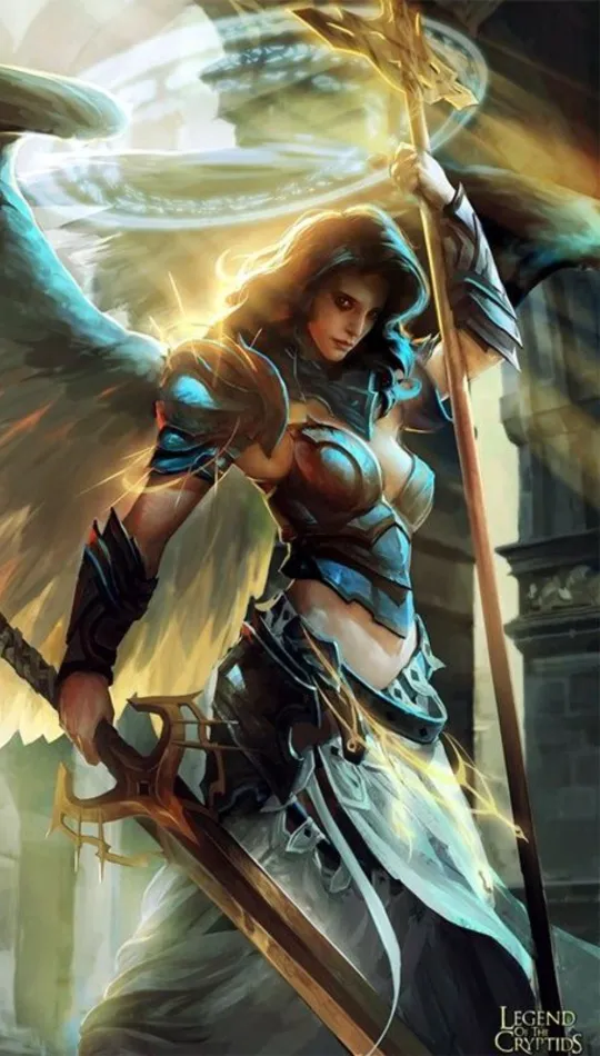 angel warrior home screen wallpaper