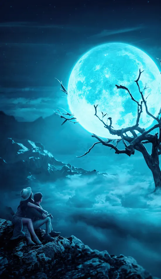 moon tree wallpaper