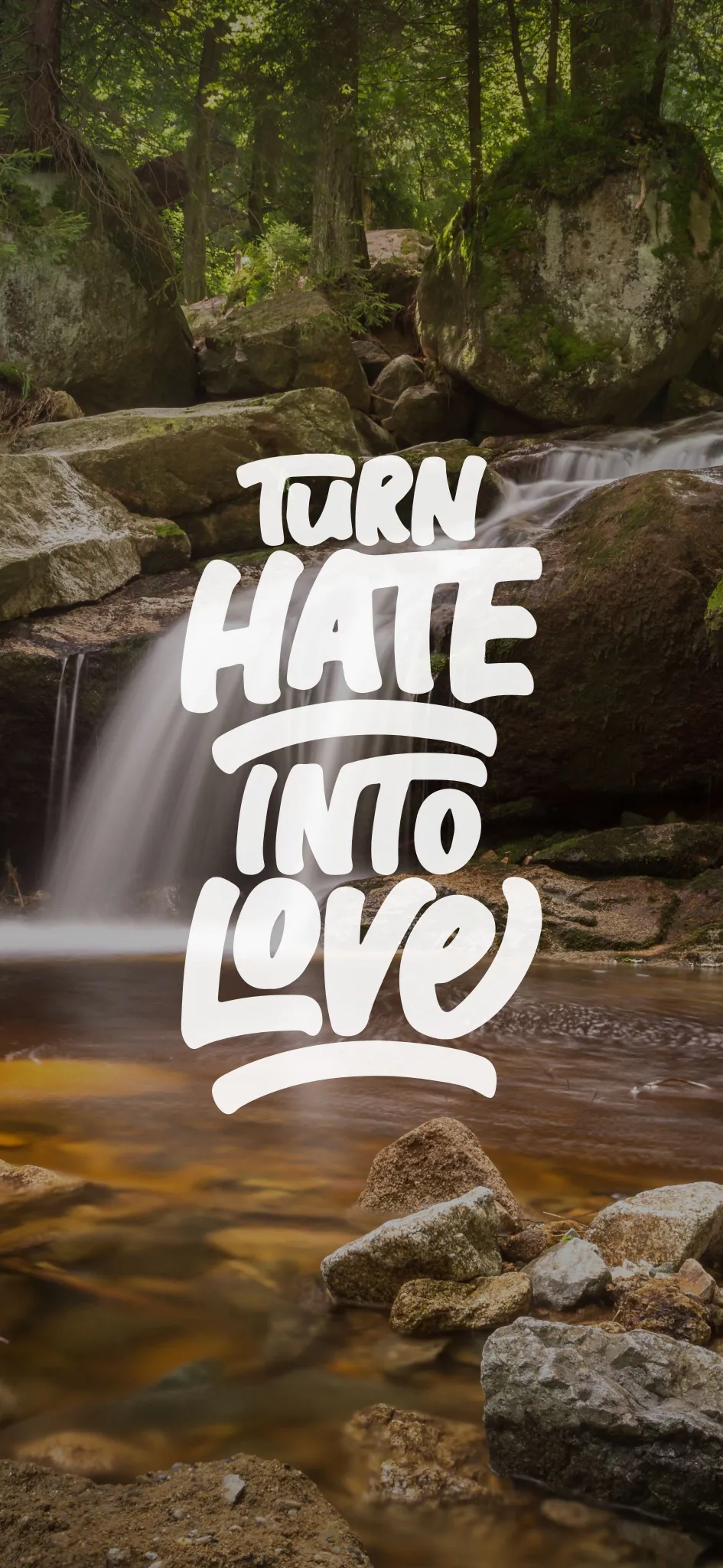 thumb for Turn Hate Into Love Motivational Quotes Wallpaper