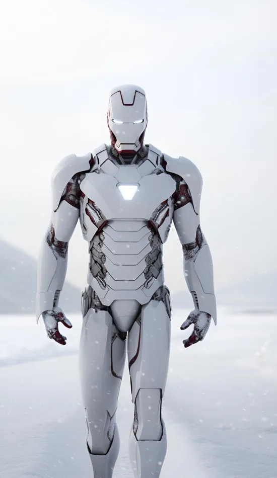 white ironman cool wallpaper