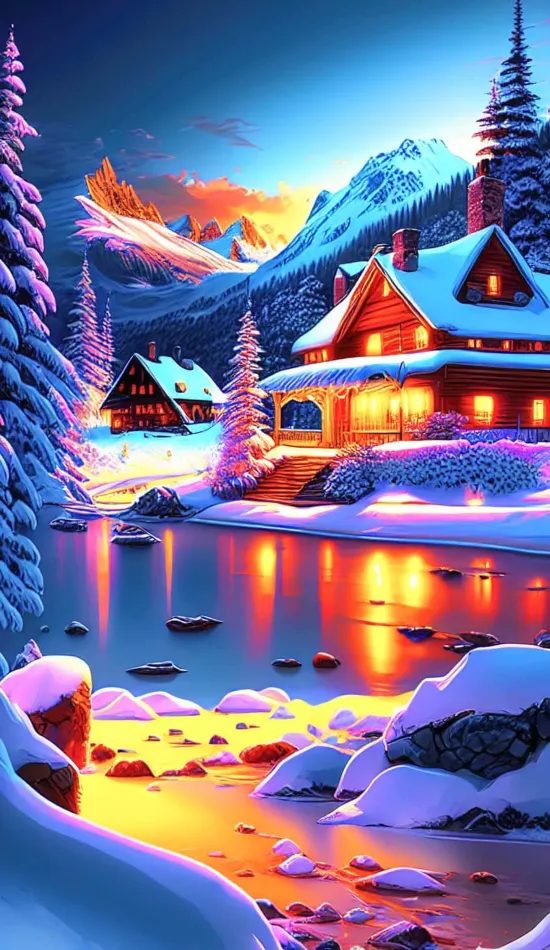 thumb for Scenic View In Snow Wallpaper