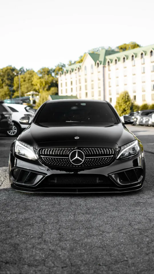 black mercedes wallpaper