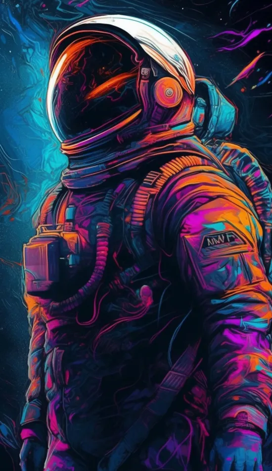 thumb for Colorful Ilustracion Astronaut Wallpaper