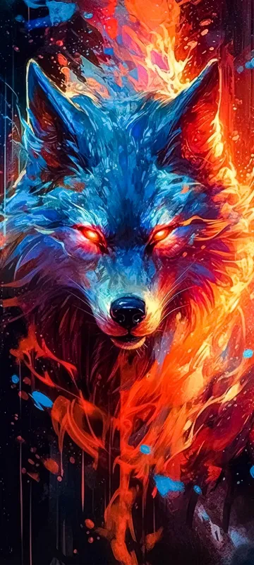 wolf ai generated wallpaper