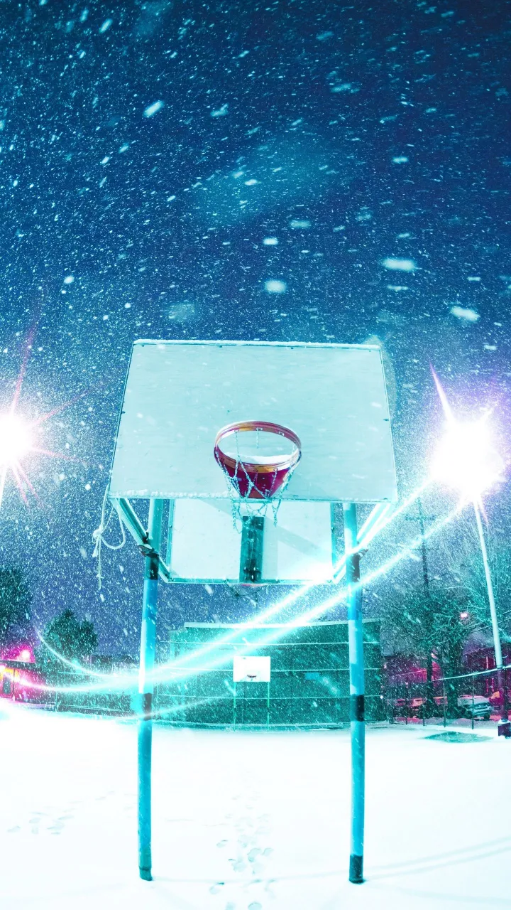 basketball ring snow wallpaper