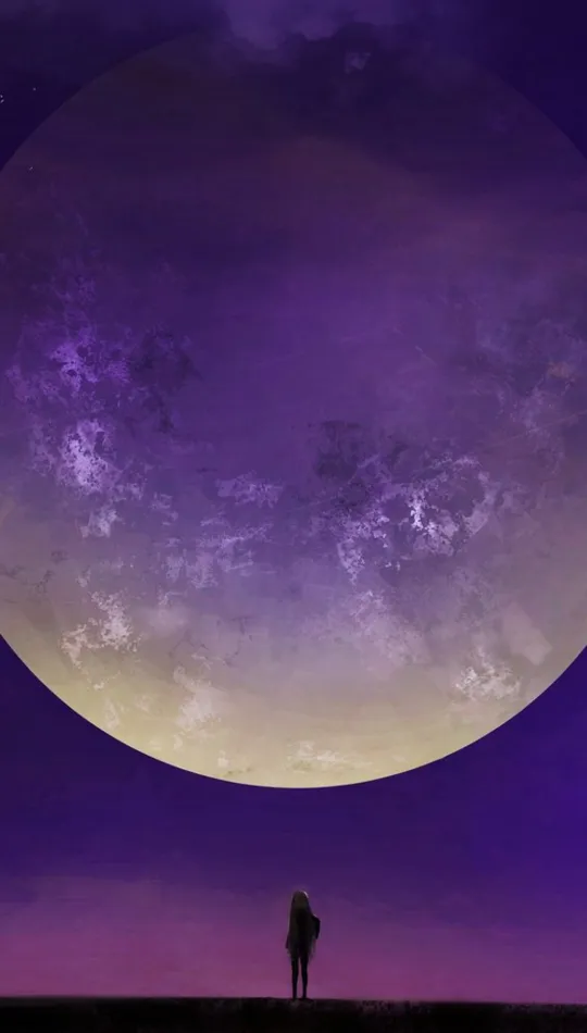 anime moon lock screen wallpaper