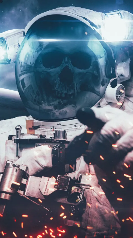 thumb for Skull Space Suit Wallpaper