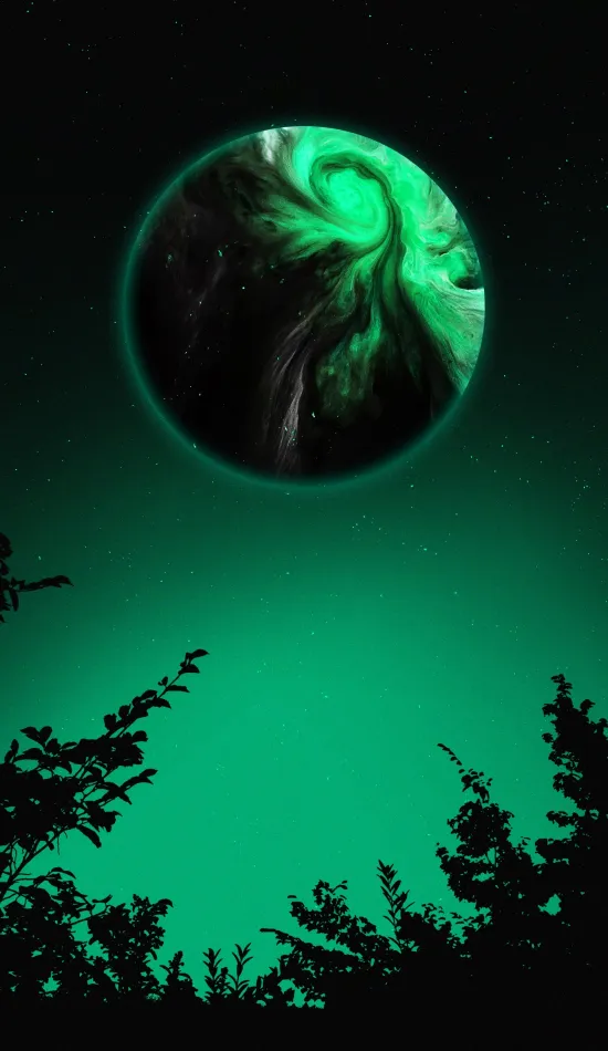 thumb for Green Moon Earth Wallpaper