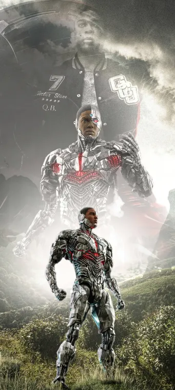 justice league cyborg figure wallpaper