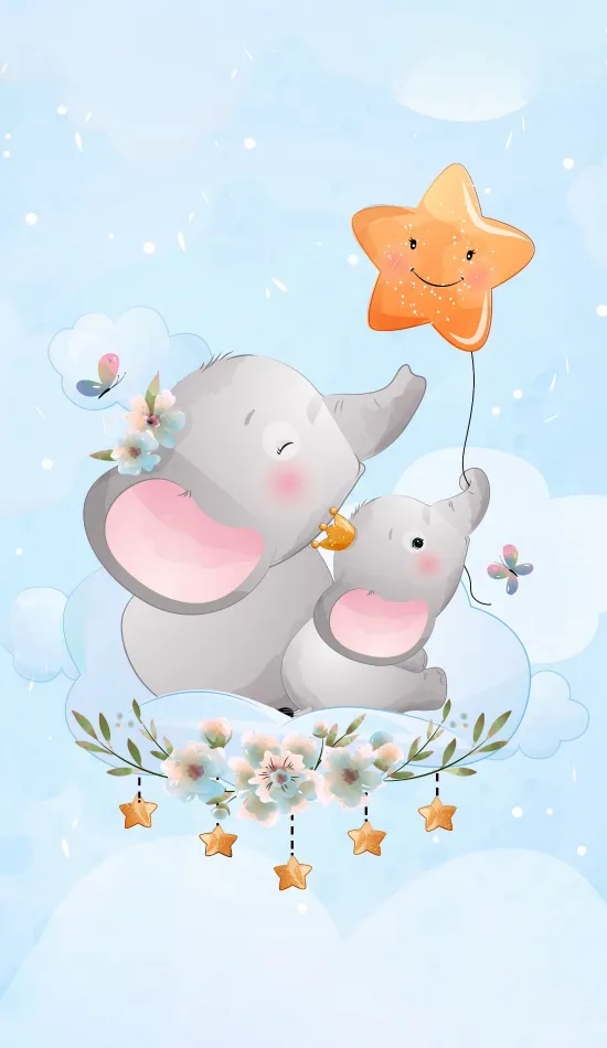 baby elephant aesthetic wallpaper