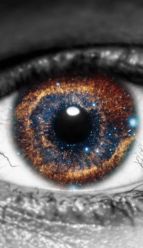 galaxy inside eye wallpaper