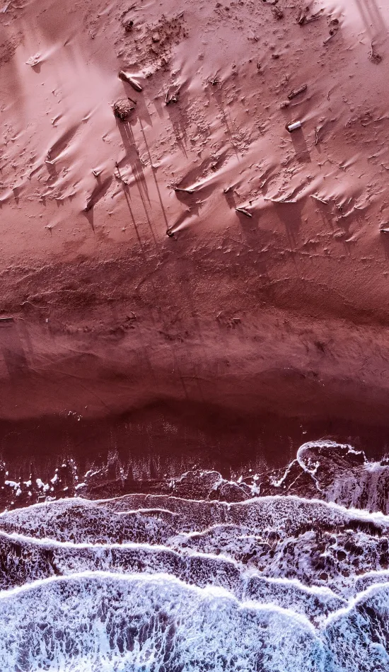 thumb for Pink Sand Ocean Coast Wallpaper