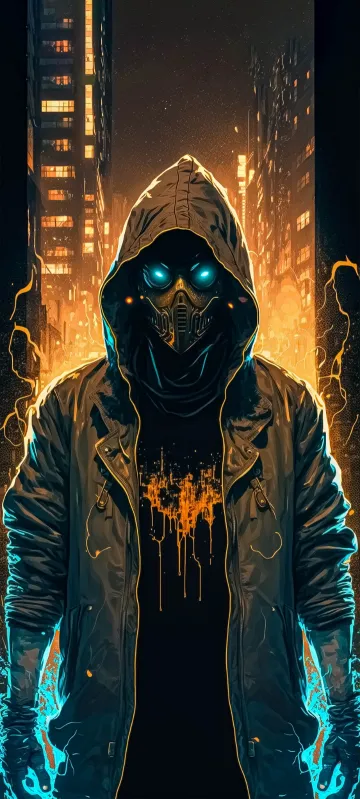 cool hoodie guy dark wallpaper