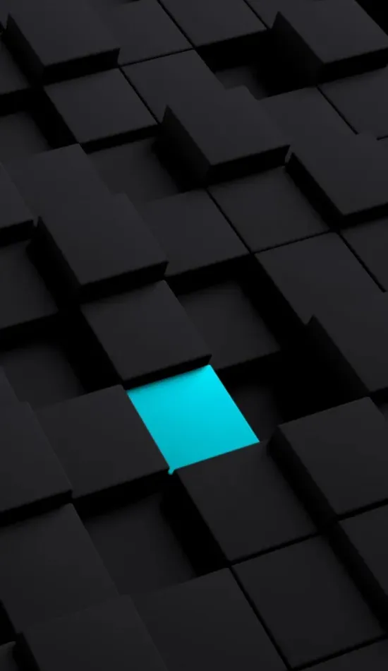 cubes structure black blue wallpaper