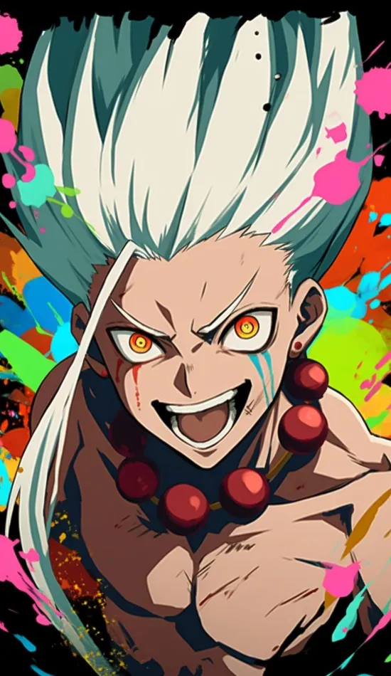 dr stone colorful wallpaper