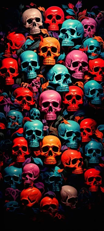 assotred skulls wallpaper