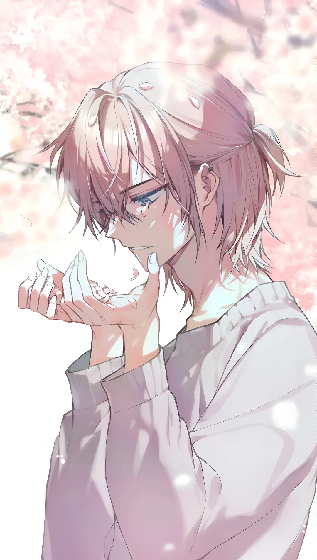 sad anime boy wallpaper