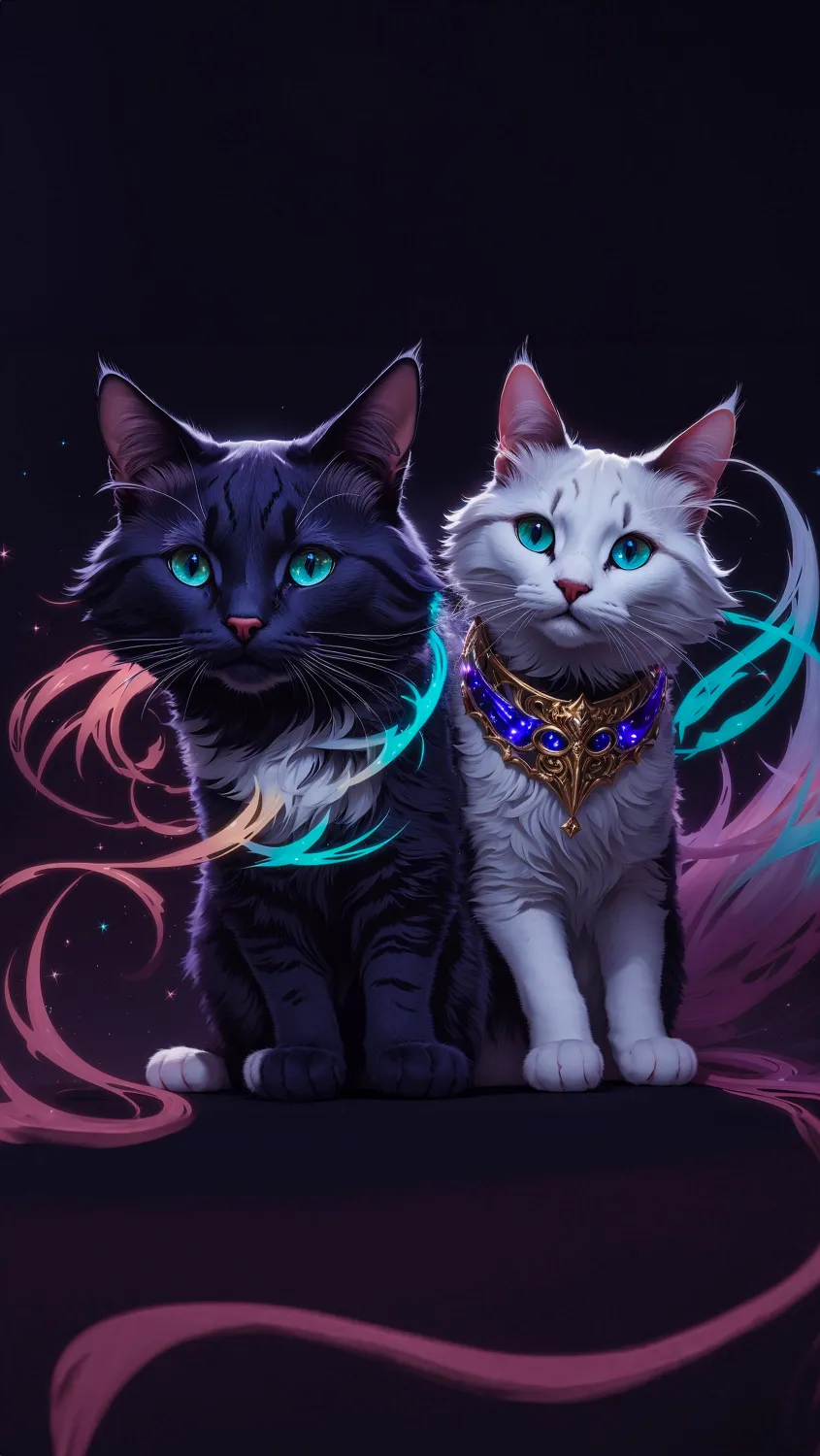 thumb for Ai Generated Cat Couple Wallpaper