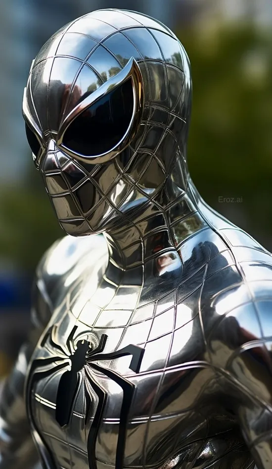 silver dress spiderman iphone xs wallpaper