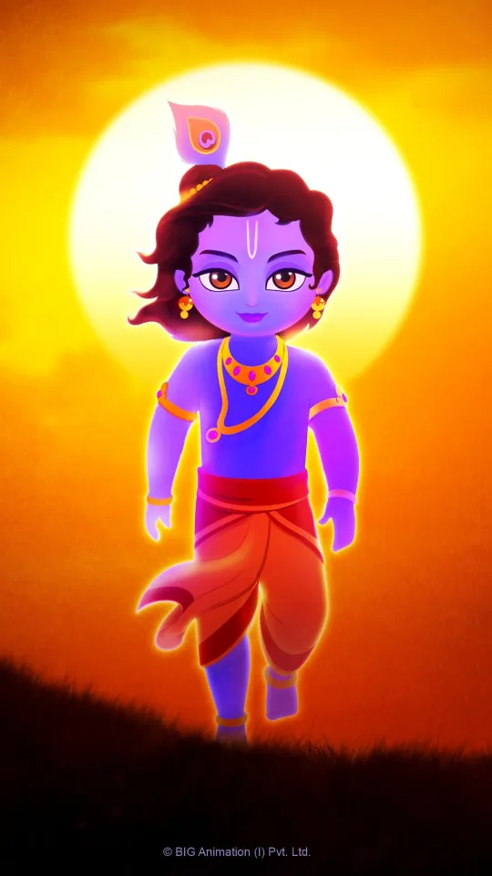 thumb for Lord Krishna Cartoon Wallpaper