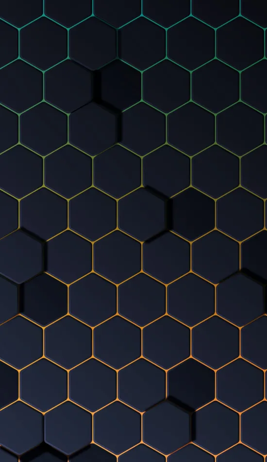 thumb for Dark Hexagon Pattern Wallpaper
