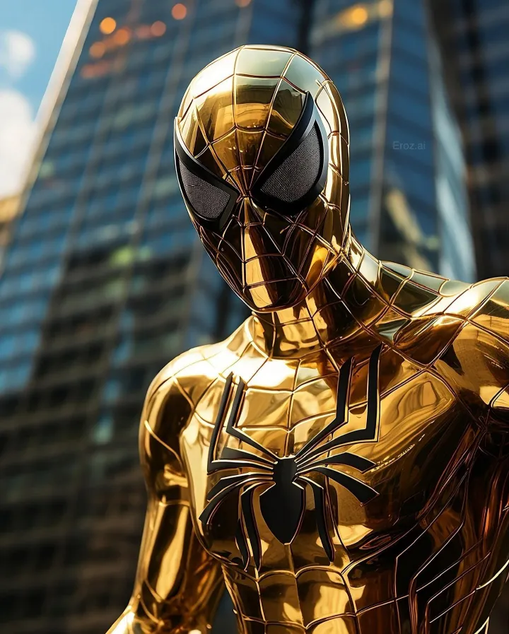 thumb for Gold Dress Spiderman Ai Generated Wallpaper