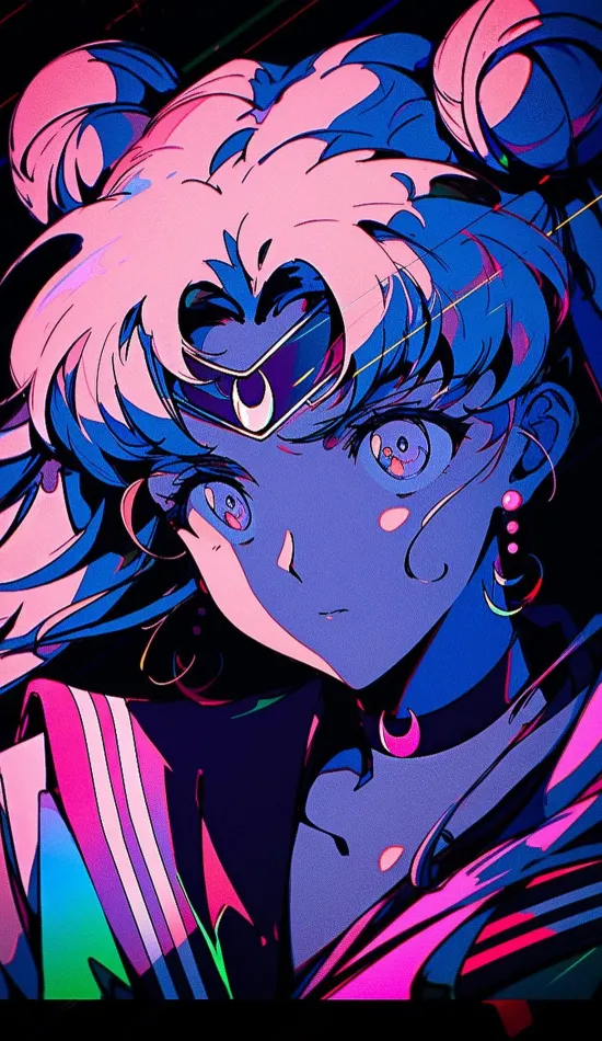 sailor moon neon wallpaper